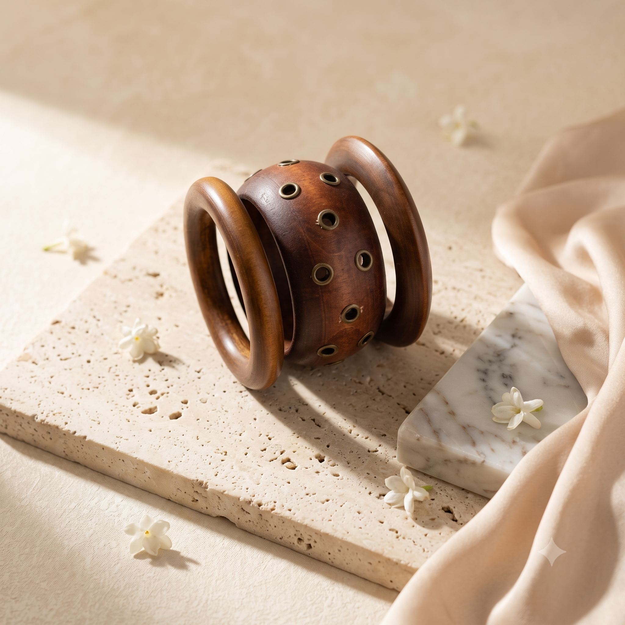 Rustic Charm Wooden Bangles